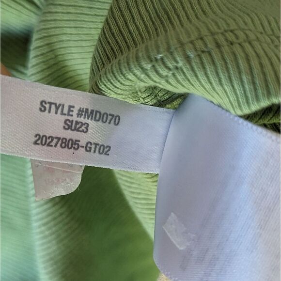 Madewell NWT Brightside Rib Cutaway Supima Cotton Tank in Seedling sz XXS - Picture 10 of 11
